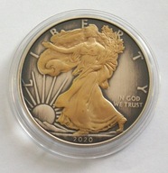 1$ AMERYKAŃSKI ORZEŁ, 1 oz Ag 999, Wersja Antique