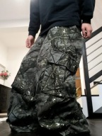 Szerokie spodnie moro camo real tree baggy swag opium rap y2k