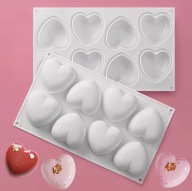 Forma silikonowa do monoporcji, odlewów, świec, mydeł SERCE