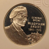 10 ZŁ ZŁOTYCH 2002 WŁADYSŁAW ANDERS GCN PR70 - DESTRUKT - SKRĘTKA + FOLDER