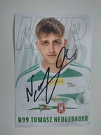 Zdjęcie 10x15 autograf Lechia Gdańsk sezon 2023/24 MVP Tomasz Neugebauer