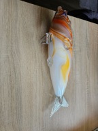 PIĘKNA SZKLANA RYBA-FIGURKA MURANO-ART DECO