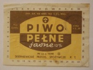 ETYKIETA - SKIERNIEWICE - PIWO PEŁNE jasne