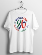 Koszulka dziecięca biała Mistrzostwa Świata 2026 USA Kanada Meksyk roz. 134