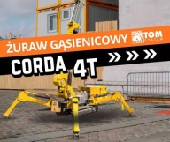 CORDA Mobilny Żuraw gąsienicowy 4T Zasięg 13 metrów TOMSystem