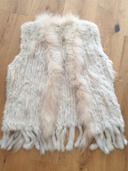 TKANY LIS KAMIZELKA W KOLORZE BISZKOPTOWYM JAK NOWA WEEKENDOWA OBNIŻKA