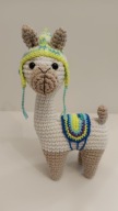 LAMA ALPAKA miś szydełko maskotka zabawka prezent handmad amigurumi ręcznie