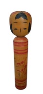 Oryginalna japońska lalka kokeshi typ tradycyjny rodzina Sakunami 30 cm