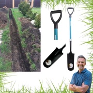 ŁOPATA SZPADEL DRENARSKI WĄSKI DOŁOWNIK DO DRENAŻU SADZENIA OGRODU METALOWY