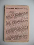 JAK ZWIEDZAĆ ZABYTKI ZIEMI ŚWIETEJ stara BROSZURA-FOLDER Z MAPKĄ 1940 r.