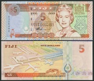 BNE - FIDŻI 5 Dollars 1998 X 306490 # P101b # RZADKI # FIJI # UNC