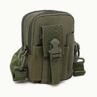 Saszetka w kolorze zielonym na ramię lub przypinana do paska