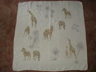 FRANCO DORIA kremowa chusta, apaszka 86 / 86 jedwab vtg