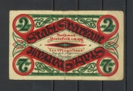 NIEMCY. BANKNOT ZASTĘPCZY - NOTGELD. Rok 1918