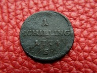 KSIĘSTWO OŚWIĘCIMSKO - ZATORSKIE - szeląg 1774 S