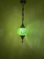 pojedyncza turecka lampa wisząca z mozaiki
