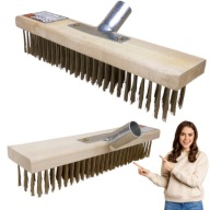 GŁÓWKA DO SZCZOTKI MIOTŁY DRUCIANA SZOROWANIA KOSTKI MOCNA STALOWA 30x6