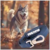 Smycz TRENINGOWA dla PSA GRANATOWA 10m WODOODPORNA MOCNA zapięcie z BLOKADĄ