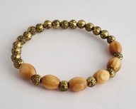 CIEKAWA BRANSOLETA DREWNO MOSIĄDZ