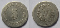 Niemcy 5 Pfennig 1875 B