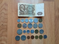 ZESTAW MONET PRL, PFENNING RFN, BANKNOT 100 RUBLI ZSRR