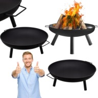 PALENISKO OGRODOWE DUŻE 58CM TRÓJNÓG DO GRILLA OGNISKA KOCIOŁEK Z UCHWYTAMI