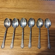 Łyżeczki do herbaty posrebrzane 6 sztuk