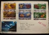 !! ZWIERZĘTA RYBY - COOK ISLANDS 1981 - LIST LOTNICZY - STAN BDB !!