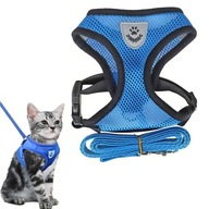 Bezuciskowa Kamizelka Regulowana Dla Kota Psa Szelki Rozmiar S + Smycz