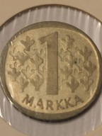 MONETA srebrna 1 MARKA Finlandia 1965r !