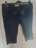 spodnie dżins rybaczki blue motion 44 niebieskie granatowe średni stan