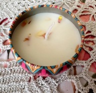 ŚWIECA ŚWIECZKA ZAPACHOWA CANDLE 100% NATURALNA SUSZONE KWIATY KWIATOWY