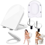DESKA SEDESOWA WC WOLNOOPADAJĄCA ANTYBAKTERYJNA BIAŁA DUROPLAST WYGODNA