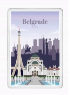 BELGRAD SERBIA magnes pamiątkowy na lodówkę akrylowy