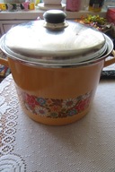 DUŻY GARNEK EMALIA Z POKRYWA