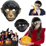 MASKA NA TWARZ PRZEBRANIE NA HALLOWEEN SZYMPANS MALPA SMIESZNA KOSTIUM