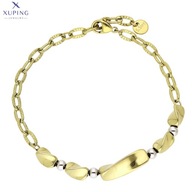 71963 Bransoletka złota i srebrna stal chirurgiczna łańcuch