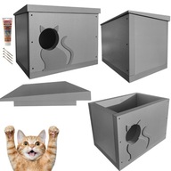 ZESTAW BUDA BUDKA DLA KOTA DOCIEPLANA OCIEPLANA NA ZIME CIEPLA DOMEK DOM