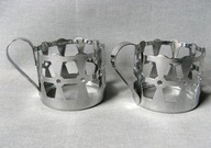 KOSZYCZKI uchwyty do SZKLANEK Rosja Związek Radziecki dla PARY = 2 sztuki !