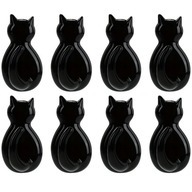 HACZYK SAMOPRZYLEPNY KOT WIESZAK ŚCIENNY KUCHNIA ŁAZIENKA CZARNY 8 SZT.