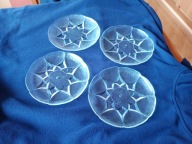 Talerzyki deserowe szklane Stella - HSG Ząbkowice - bdb !