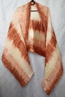 SZALIK - SZAL KRESZOWANY KREM-RÓŻ-MAHOŃ 184 x92