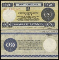 BNV - POLSKA PRL PEWEX 20 Centów 1979 HN 9946345 # B28b # st 3