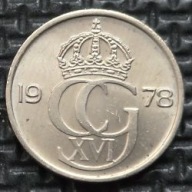 *SZWECJA [0075]*25 ore 1978 (SVERIGE) Król Karol XVI Gustaw Korona Monogram