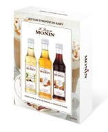 MONIN Mini Coffee Set – zestaw syropów do kawy 3x50 ml