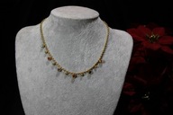 ŁAŃCUSZEK ZE STALI CHIRURGICZNEJ 316L POZŁACANY ZAWIESZKA