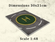 Podstawka Lądowisko helikopterów HF4843 skala 1:48 roz.A4 druk PCV 3mm