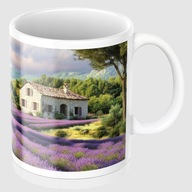 Kubek ceramiczny 330 ml z lawendowymi polami – Prowansja w Twoim domu