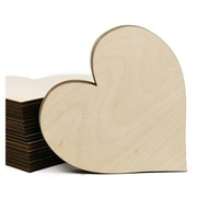 Drewniane serce 12 cm sklejka dekoracja 10 szt