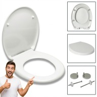 DESKA WC TWARDA WOLNOOPADAJĄCA DUROPLAST ANTYBAKTERYJNA ESTIVA WYPINANA